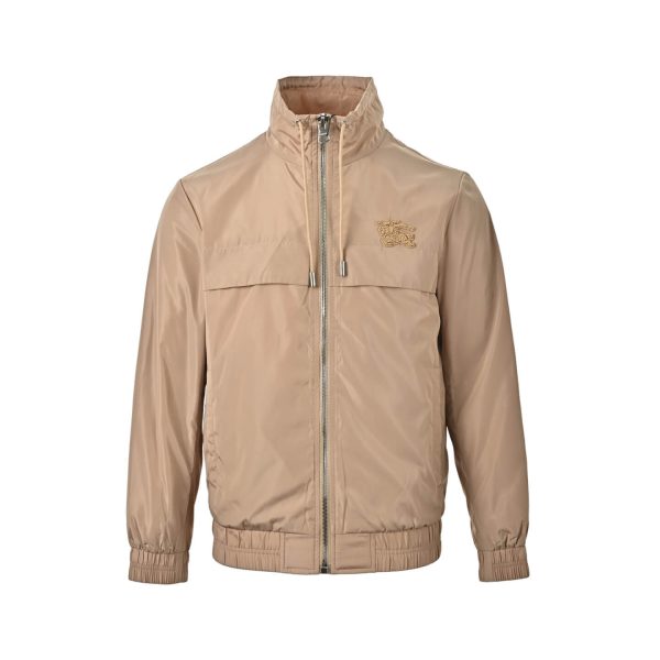 Burberry Lightweight Nylon Windbreaker Jacket- Beige