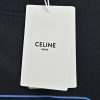 Celine Square Letter Print Short-Sleeved Shirt- Navy Blue