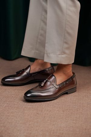 Chestnut Hand-Burnished Tassel Loafer | The Heritage Wedding Edition