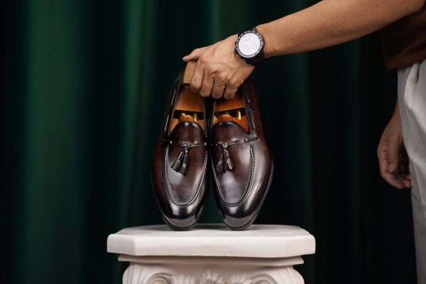 Chestnut-Hand-Burnished-Tassel-Loafer (10) Chestnut Hand-Burnished Tassel Loafer | The Heritage Wedding Edition