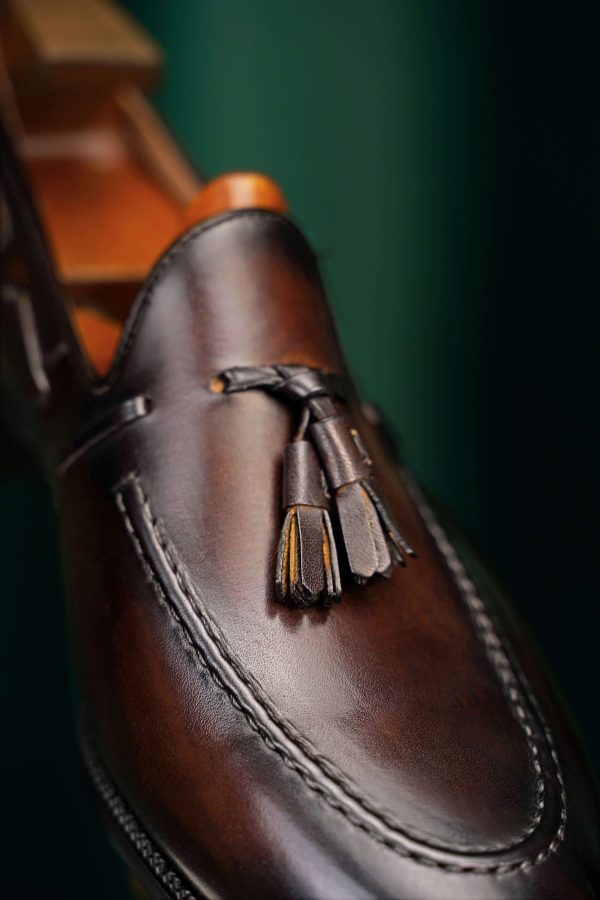 Chestnut-Hand-Burnished-Tassel-Loafer (13) Chestnut Hand-Burnished Tassel Loafer | The Heritage Wedding Edition