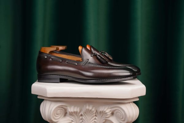 Chestnut-Hand-Burnished-Tassel-Loafer (2) Chestnut Hand-Burnished Tassel Loafer | The Heritage Wedding Edition