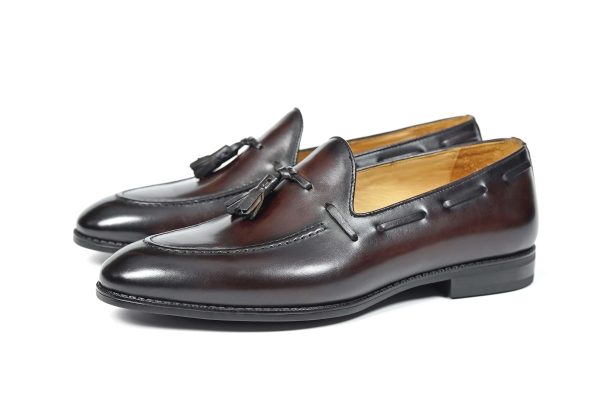 Chestnut-Hand-Burnished-Tassel-Loafer (9) Chestnut Hand-Burnished Tassel Loafer | The Heritage Wedding Edition