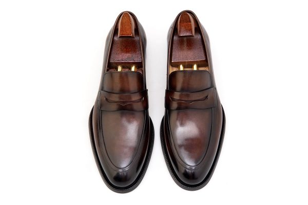 Chocolate Burnished Penny Loafer | The Artisanal Estate Edition