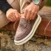 Chocolate Nubuck Horsebit Loafer | The Garden Social Edition