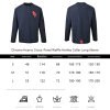 Chrome Hearts Waffle Thermal Cross Patch Henley- Navy Blue