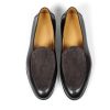 Coffee Leather & Suede "Velvet Crest" Loafer | The Summer Tuxedo Edition
