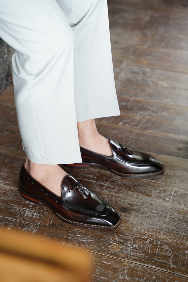 Dark-Brown-Hand-Painted-Patina-Tassel-Loafer (8) Dark Brown Hand-Painted Patina Tassel Loafer