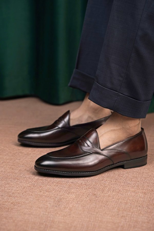 Dark Tan Calfskin Penny Loafer | The Golden Hour Edition