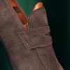 Earth Brown Suede Penny Loafer | The Al Fresco Edition