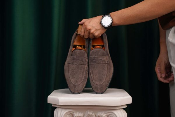 Earth Brown Suede Penny Loafer | The Al Fresco Edition