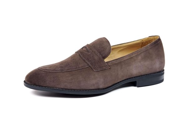 Earth Brown Suede Penny Loafer | The Al Fresco Edition