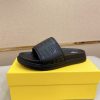 Fendi- black -slides (1) Fendi black slides