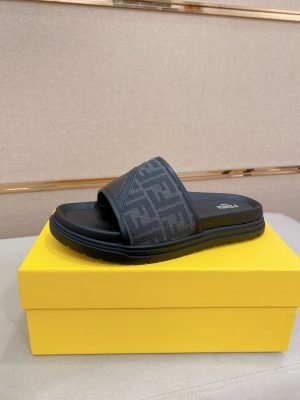 Fendi -black -slides (2) Fendi black slides