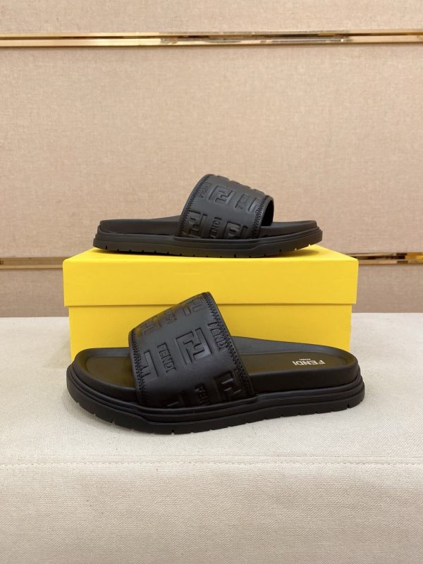 Fendi- black -slides (3) Fendi black slides