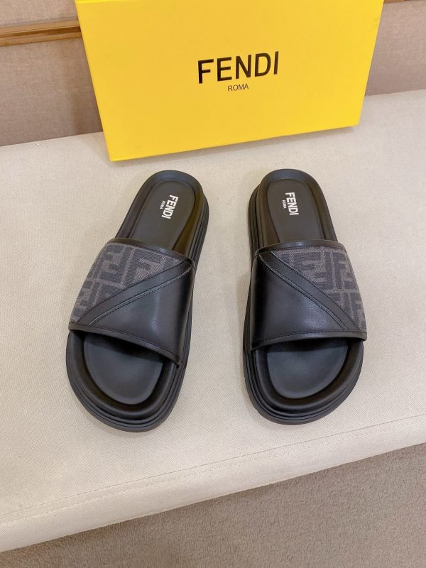 Fendi -black -slides (4) Fendi black slides