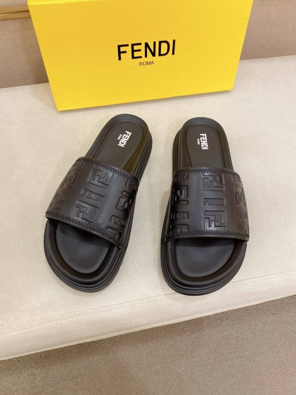 Fendi- black -slides (4) Fendi black slides