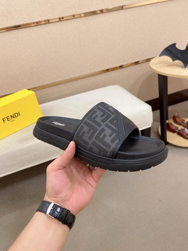 Fendi -black -slides (6) Fendi black slides