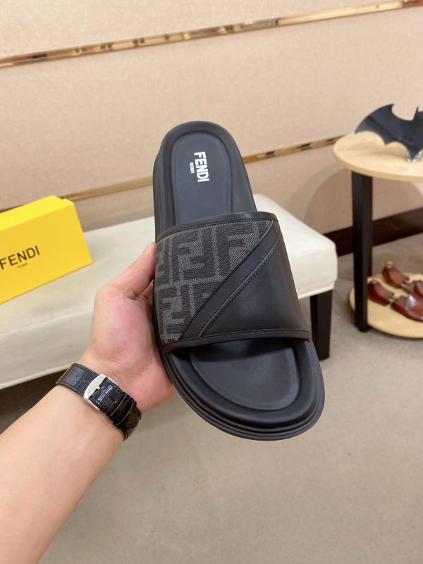 Fendi -black -slides (8) Fendi black slides