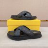 Fendi men's FF jacquard fabric slides.