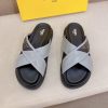 Fendi -men's -FF -jacquard- fabric -slides (4) Fendi men's FF jacquard fabric slides.
