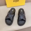Fendi men's FF jacquard fabric slides.