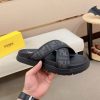 Fendi men's FF jacquard fabric slides.