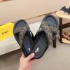 Fendi men's FF jacquard fabric slides.