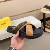 Fendi men's FF jacquard fabric slides.