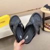 Fendi men's FF jacquard fabric slides.