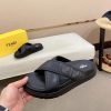Fendi men's FF jacquard fabric slides.