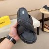 Fendi men's FF jacquard fabric slides.