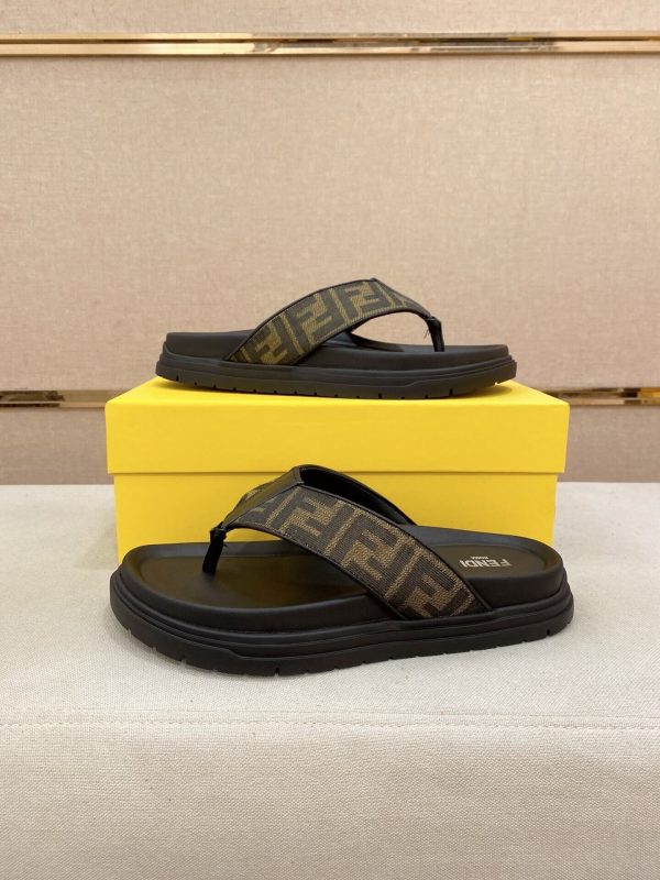 _Fendi- men's -black- leather -sandals (1) Fendi men's black leather sandals