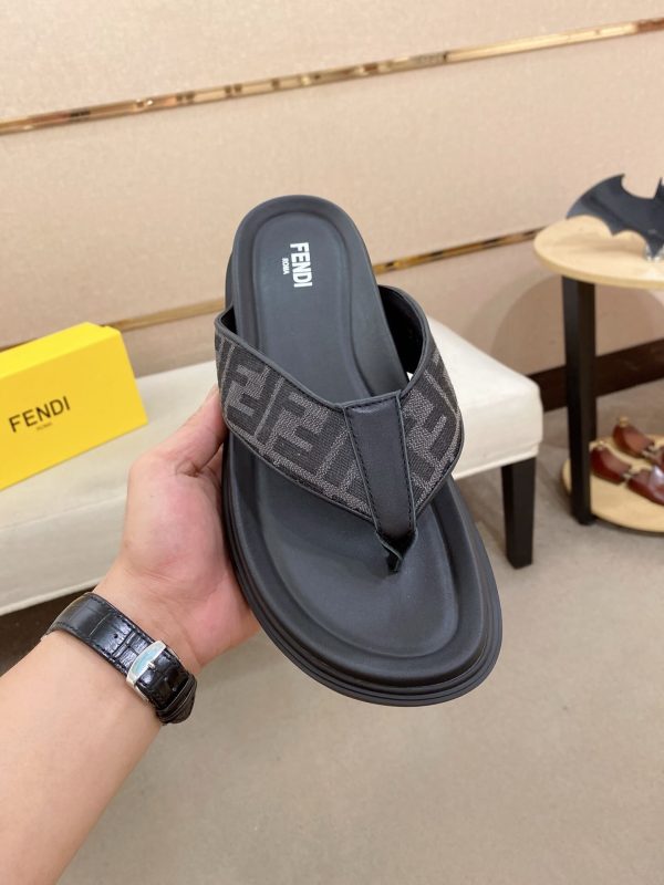 _Fendi- men's -black- leather -sandals (2) Fendi men's black leather sandals