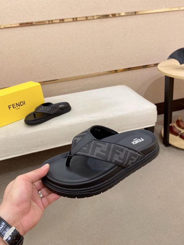 _Fendi- men's -black- leather -sandals (3) Fendi men's black leather sandals