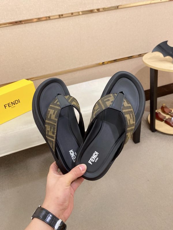 _Fendi- men's -black- leather -sandals (3) Fendi men's black leather sandals