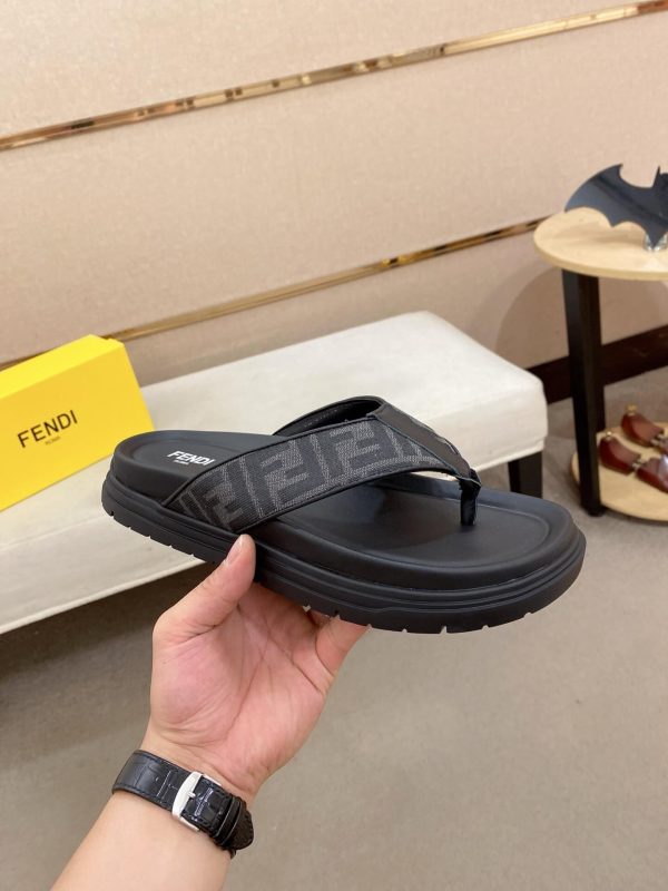 _Fendi- men's -black- leather -sandals (4) Fendi men's black leather sandals