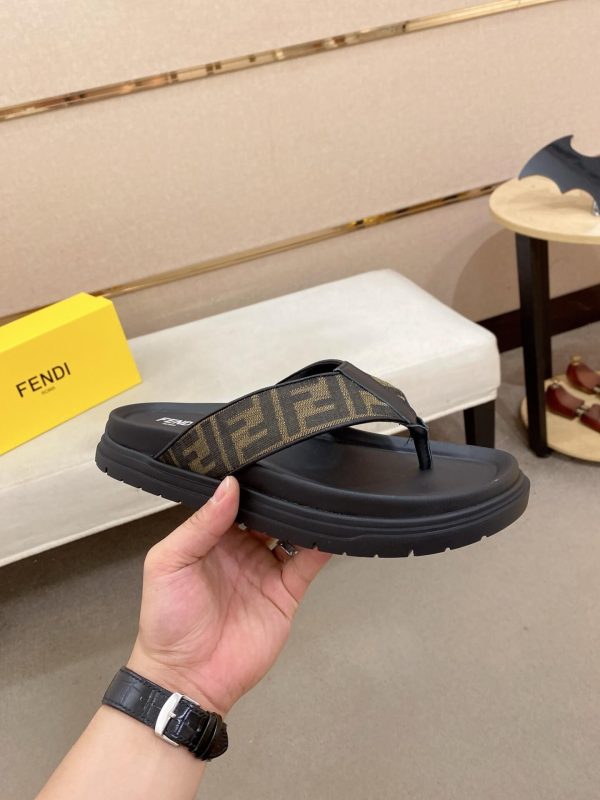 _Fendi- men's -black- leather -sandals (4) Fendi men's black leather sandals