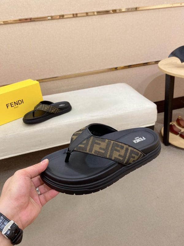 _Fendi- men's -black- leather -sandals (5) Fendi men's black leather sandals