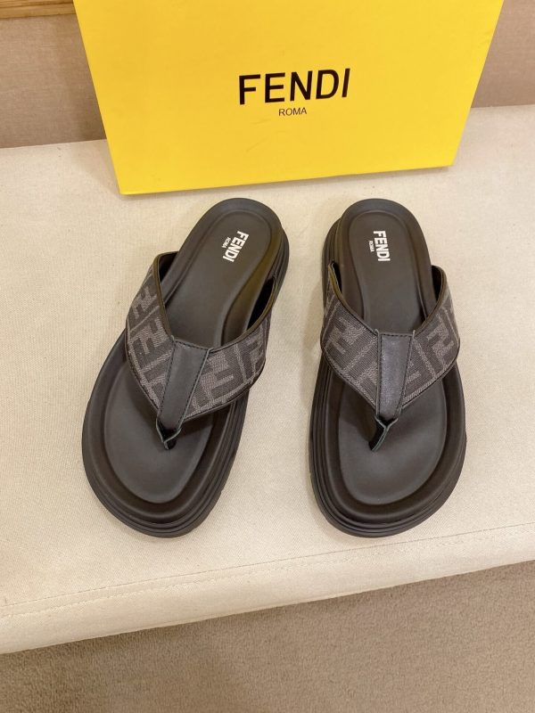 _Fendi- men's -black- leather -sandals (6) Fendi men's black leather sandals