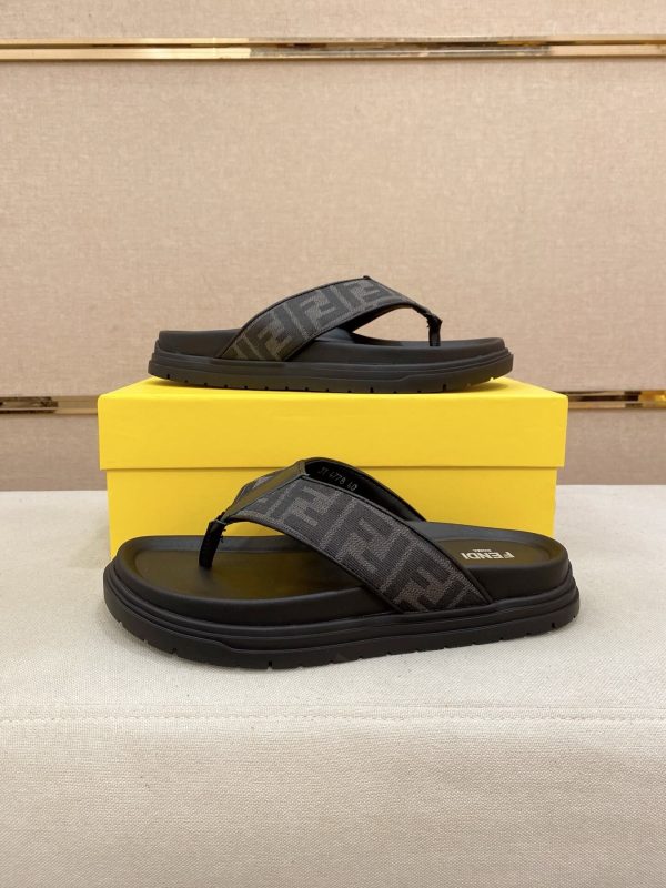 _Fendi- men's -black- leather -sandals (7) Fendi men's black leather sandals