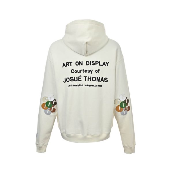 Gallery Dept. Studio Oversized Logo-Print Embroidered Cotton-Jersey Hoodie- Off-White