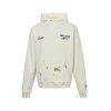 Gallery Dept. Studio Oversized Logo-Print Embroidered Cotton-Jersey Hoodie- Off-White