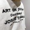Gallery Dept. Studio Oversized Logo-Print Embroidered Cotton-Jersey Hoodie- Off-White