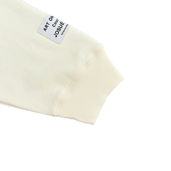 Gallery Dept. Studio Oversized Logo-Print Embroidered Cotton-Jersey Hoodie- Off-White