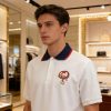 Gucci GG Cotton Piquet Jacquard Polo Shirt- White (4) Gucci GG Cotton Piquet Jacquard Polo Shirt- White