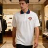 Gucci GG Cotton Piquet Jacquard Polo Shirt- White (5) Gucci GG Cotton Piquet Jacquard Polo Shirt- White