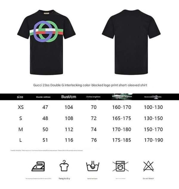 Gucci Round GG Print T-Shirt- Black