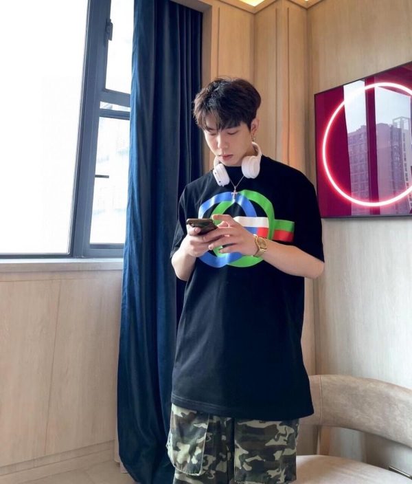 Gucci Round GG Print T-Shirt- Black