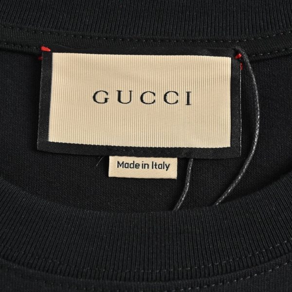 Gucci Round GG Print T-Shirt- Black